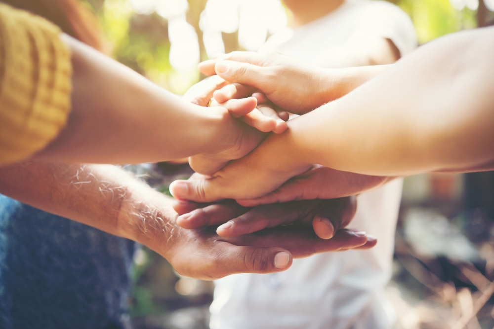 People holding hands